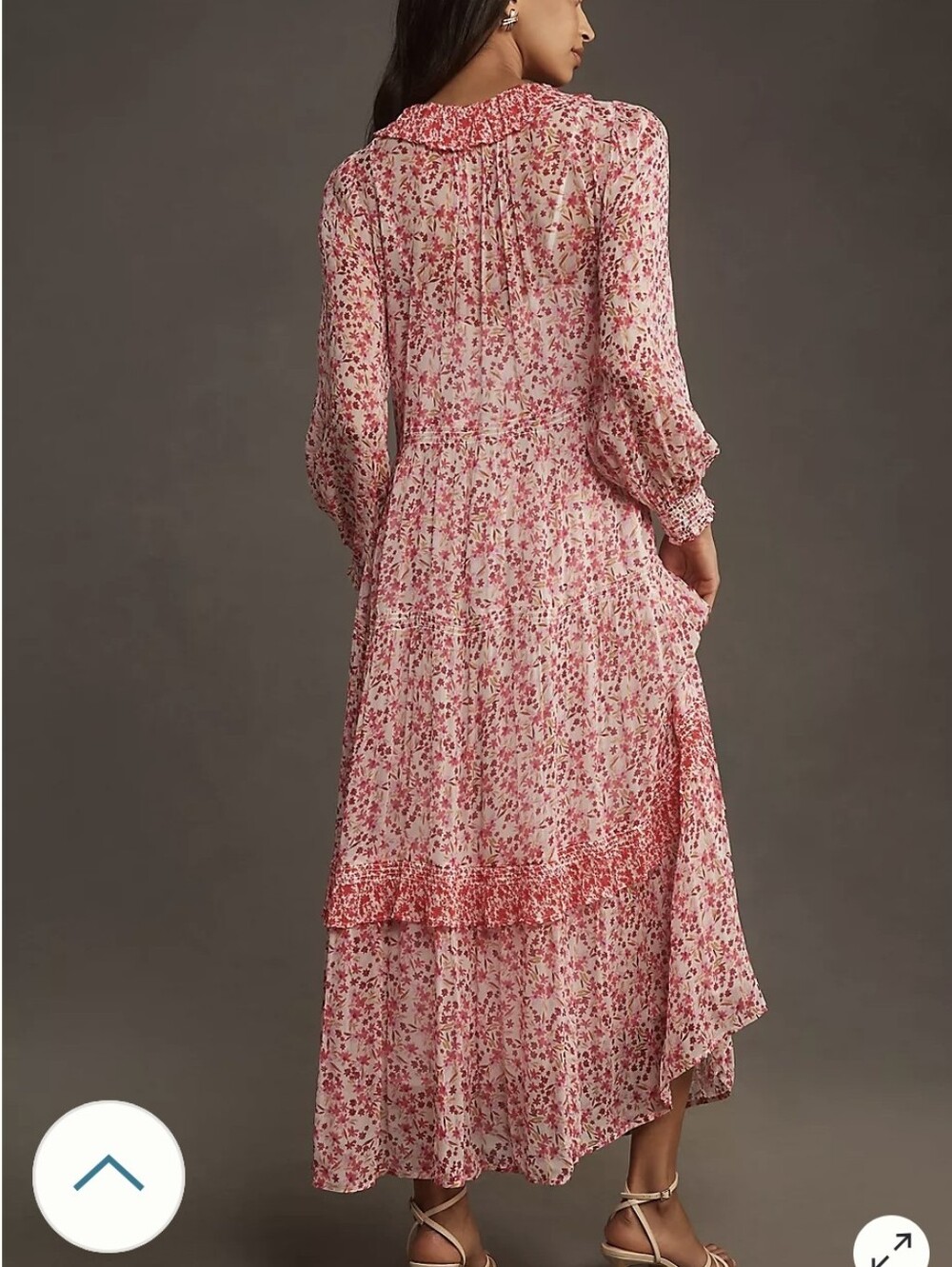 Anthropologie Floral Chiffon Maxi Dress - Picture 2 of 12